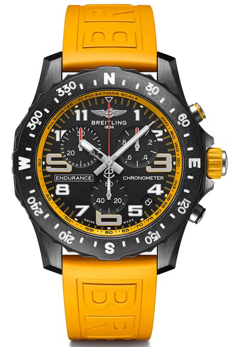 breitling yellow rubber|breitling 22 20 rubber strap.